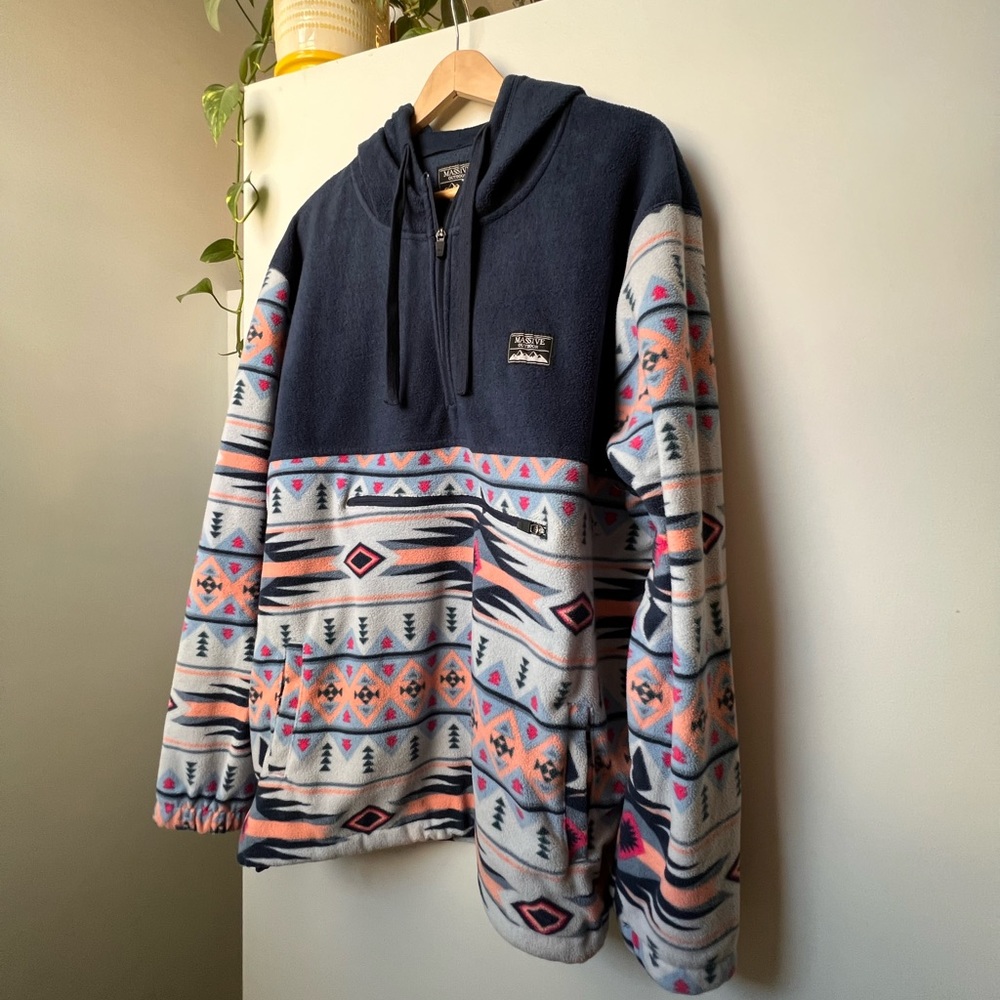 Massive Outdoor | Quarter zip | Men’s Size XXL | Blue & Orange | Stain Free
